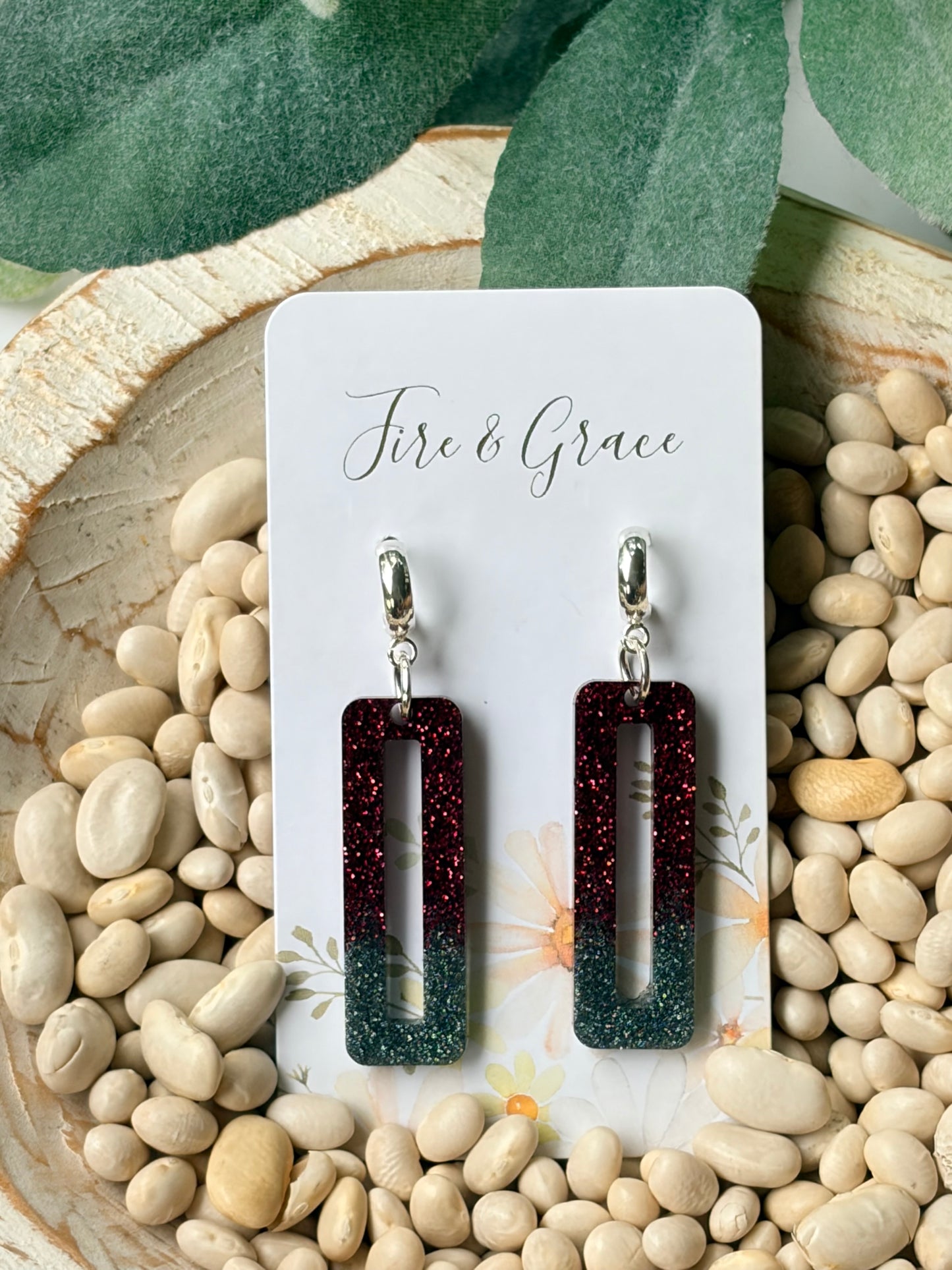 Maroon & Gray Sparkle