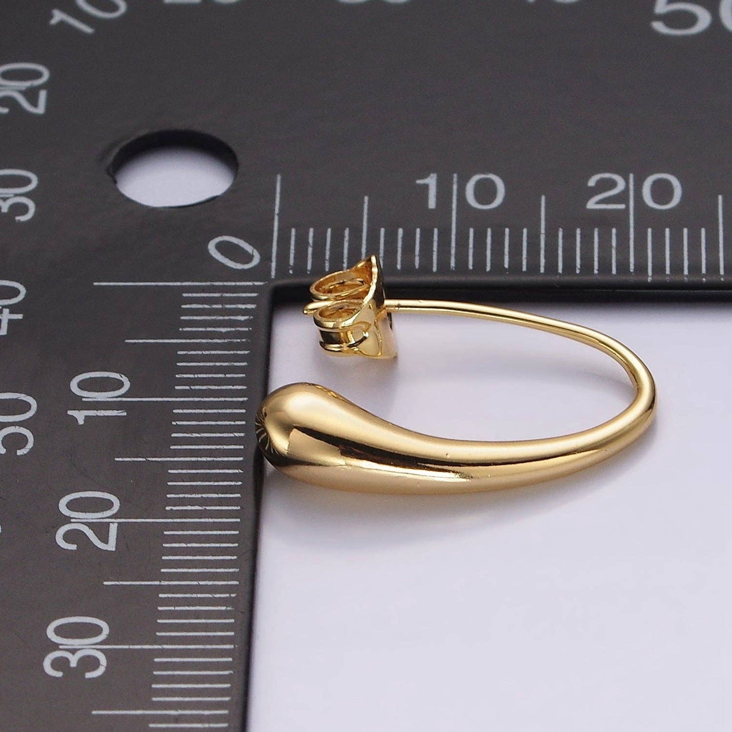 Molten Drop Minimalist French Hook Earrings