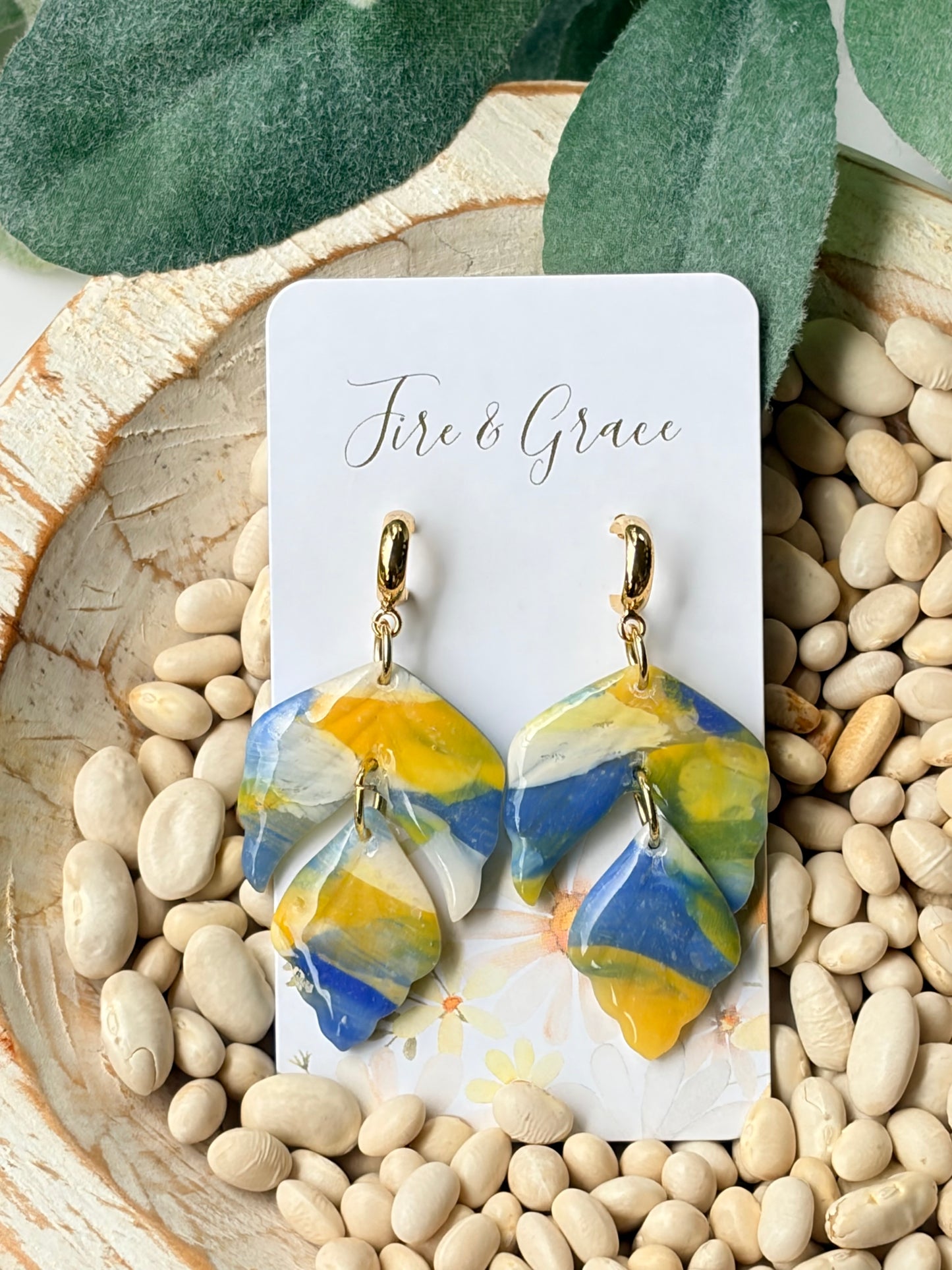 Blue & Gold Dangle 3