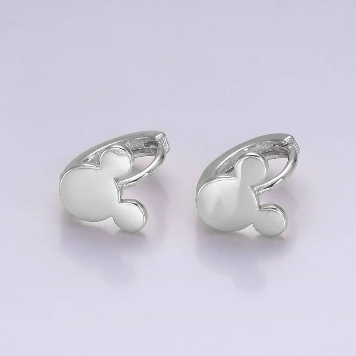 Filled Mouse Animal Minimalist Cartilage Huggie Earrings