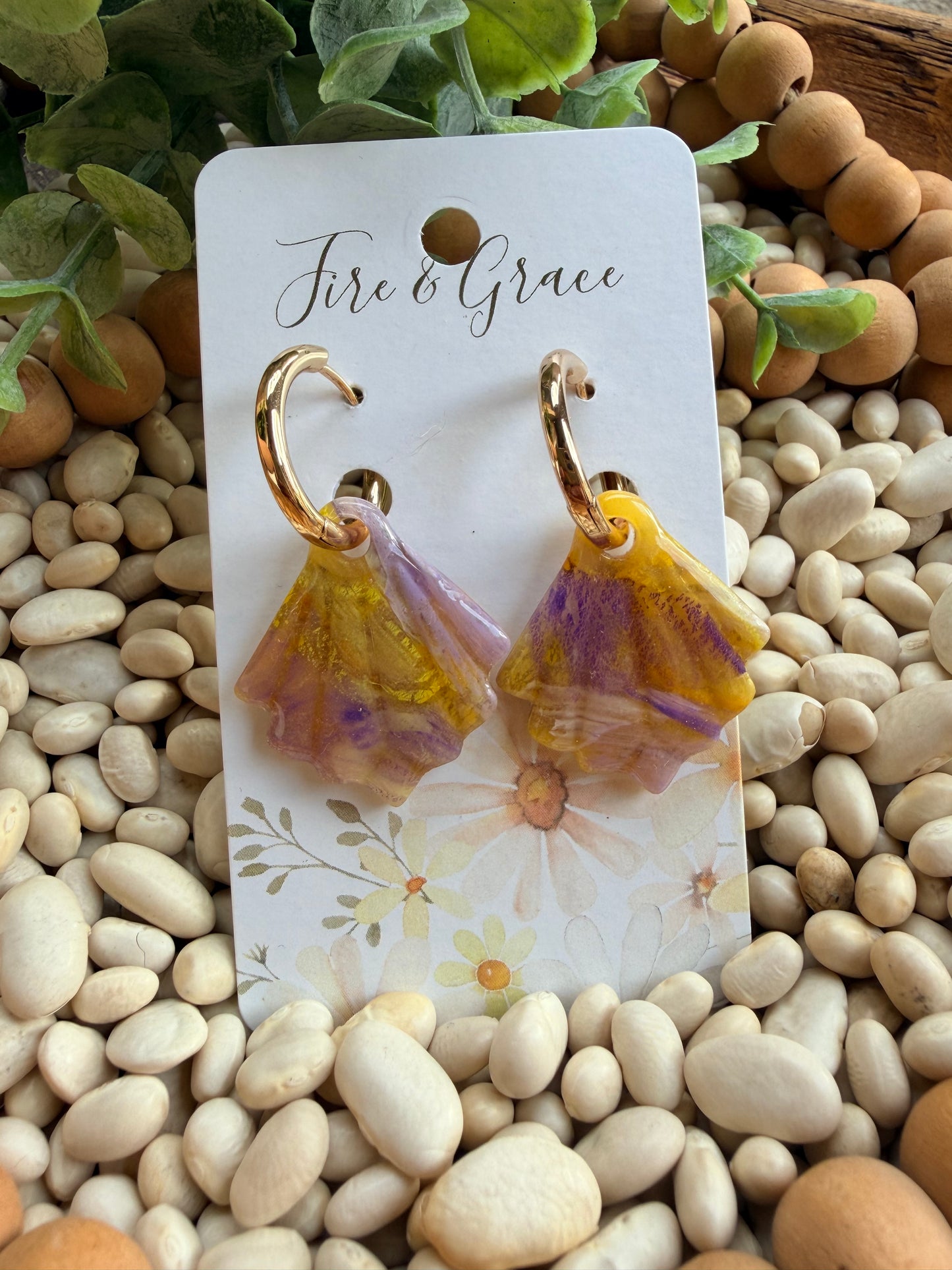 Purple & Gold Hoop 1