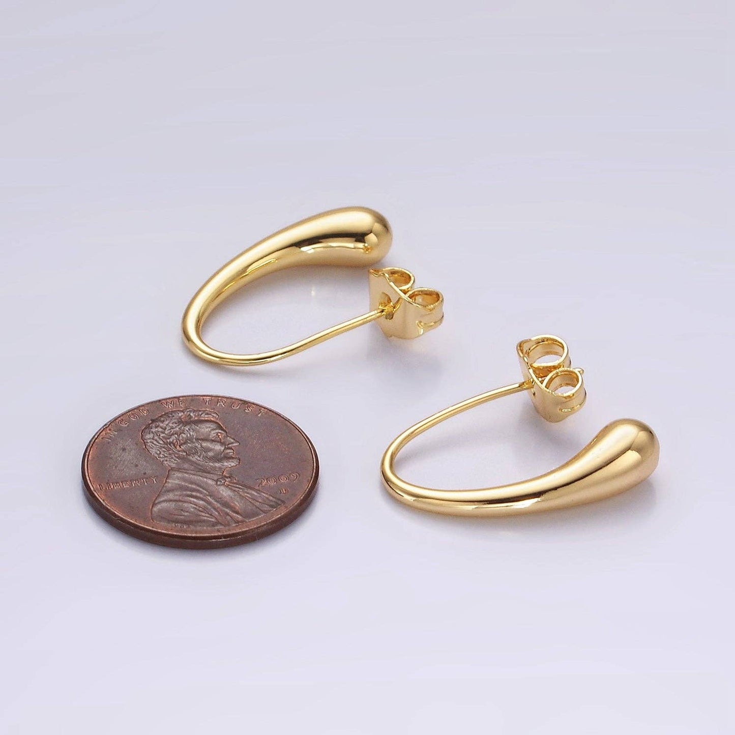 Molten Drop Minimalist French Hook Earrings