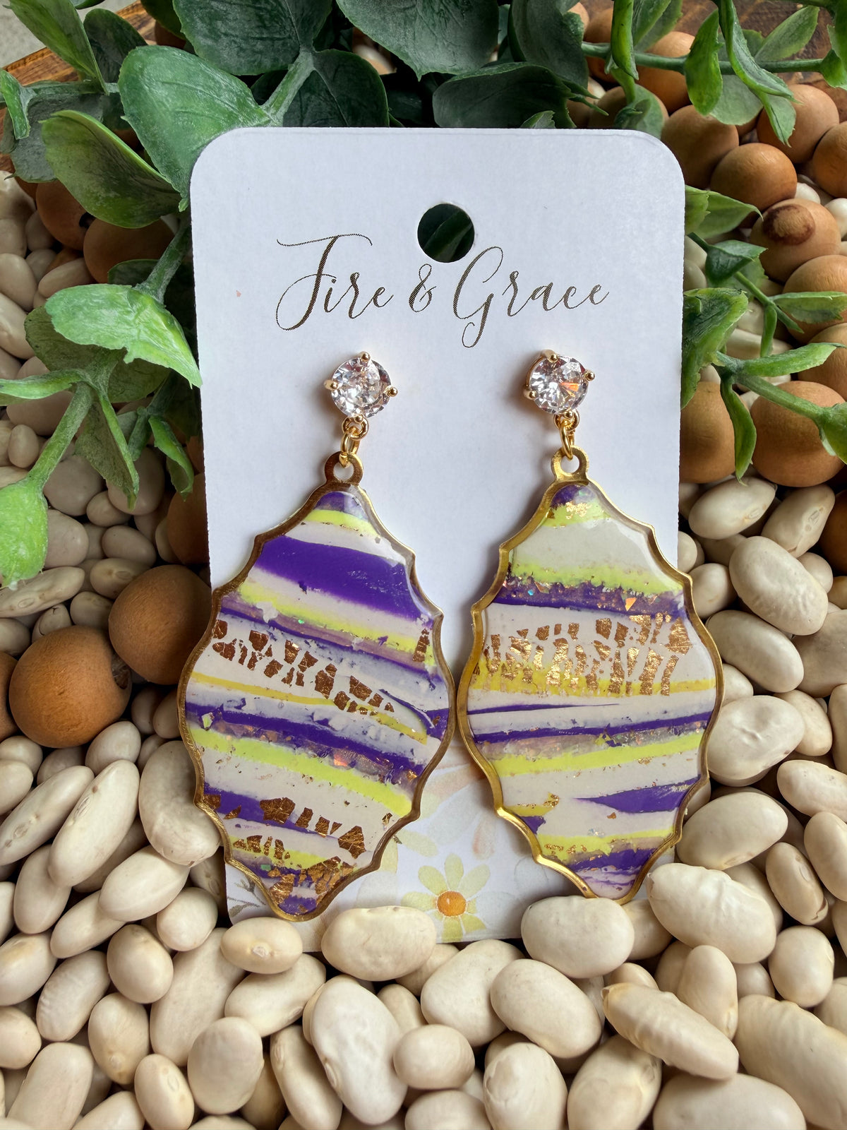 Purple & Gold Swirl