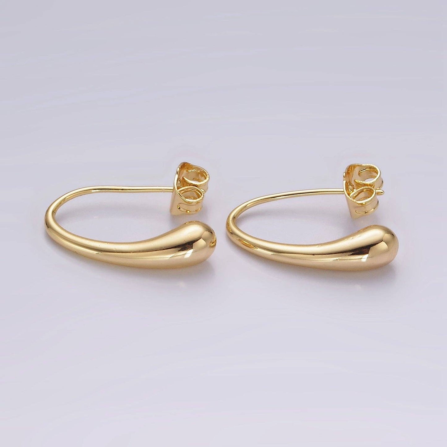 Molten Drop Minimalist French Hook Earrings