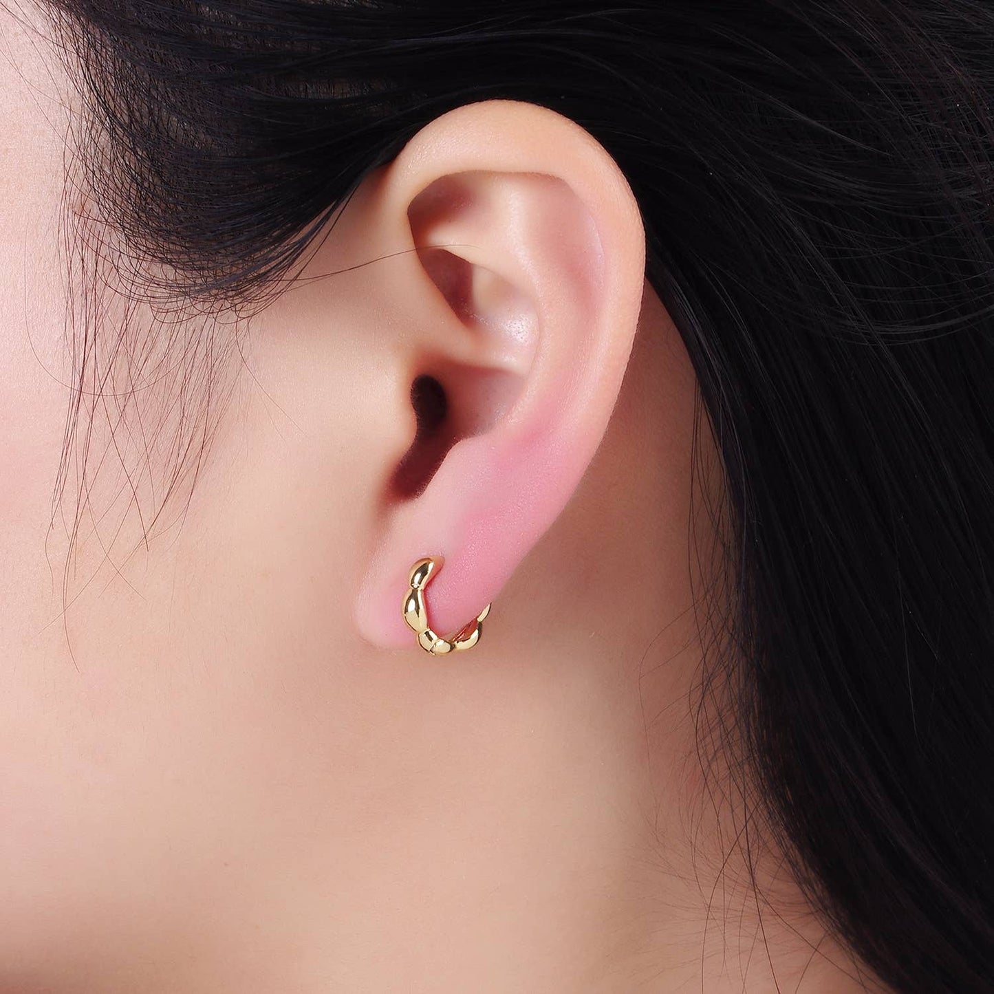 Bubble Cartilage Huggie Earrings