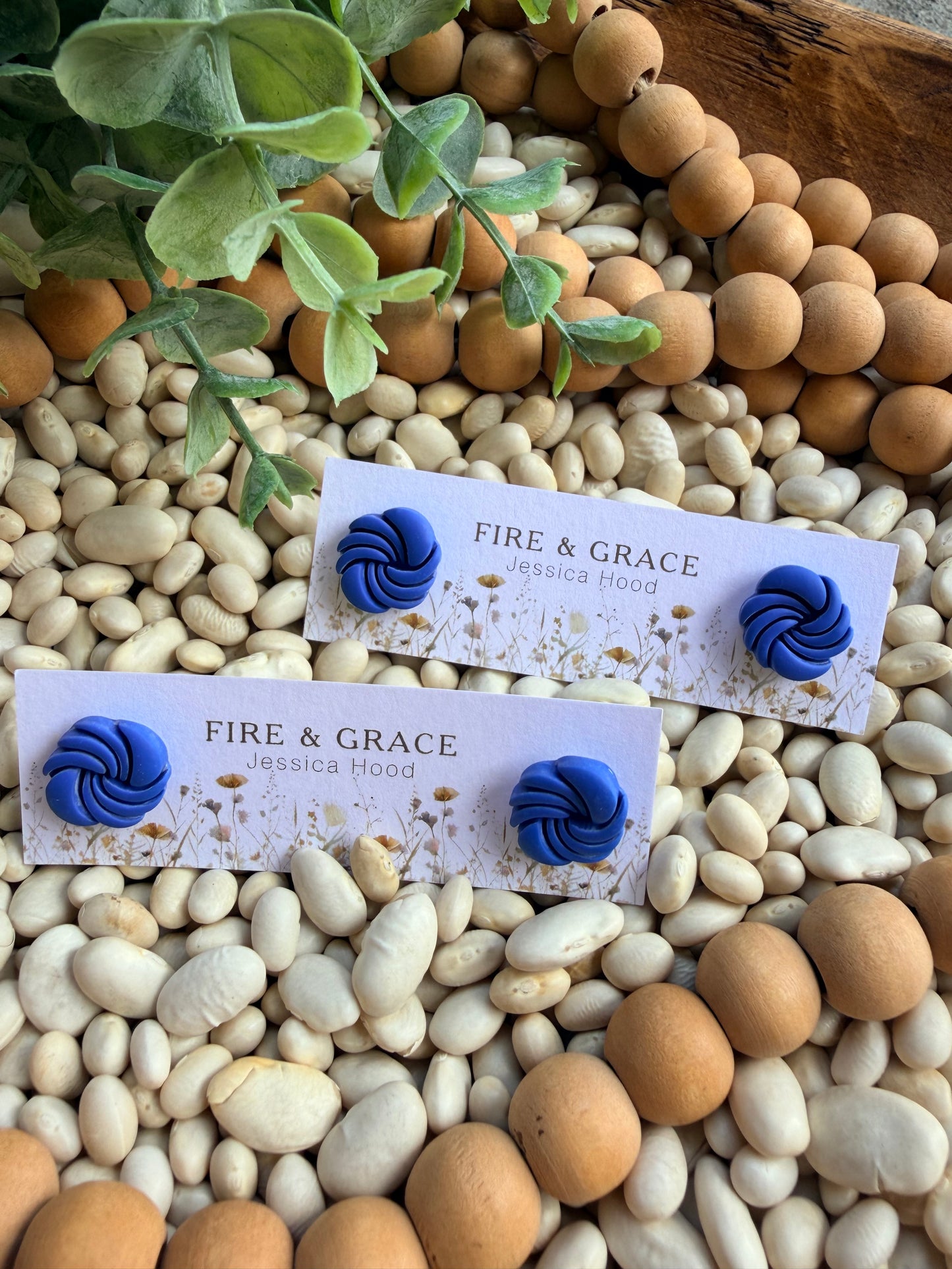 Blue Swirl Stud