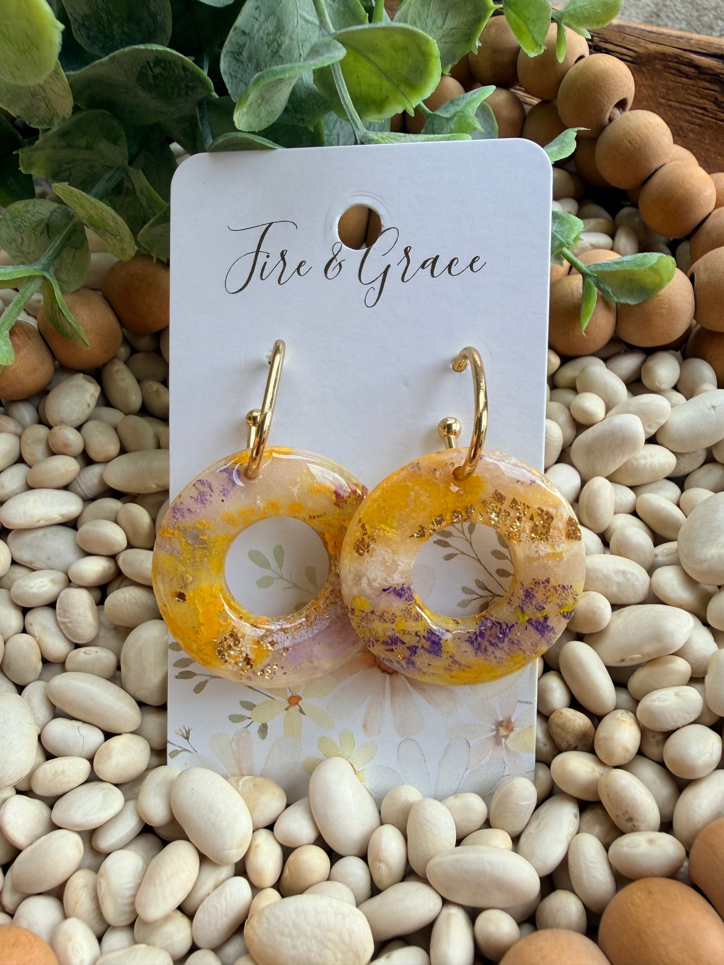 Purple & Gold Hoop 2