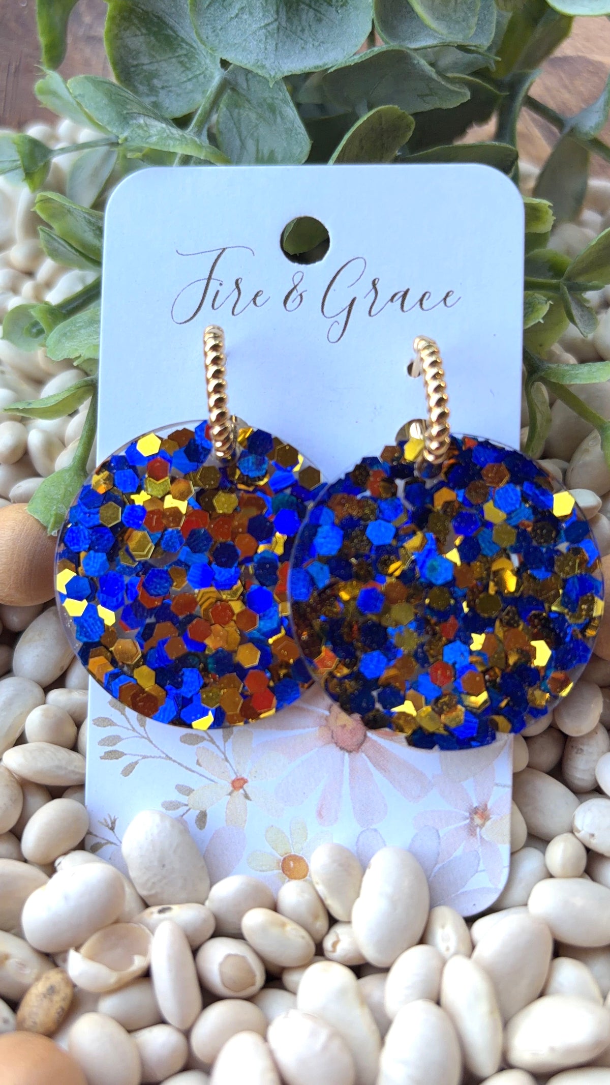 Blue & Gold Dangle
