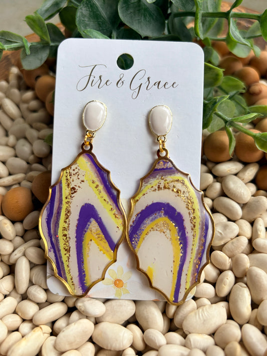 Purple & Gold Swirl