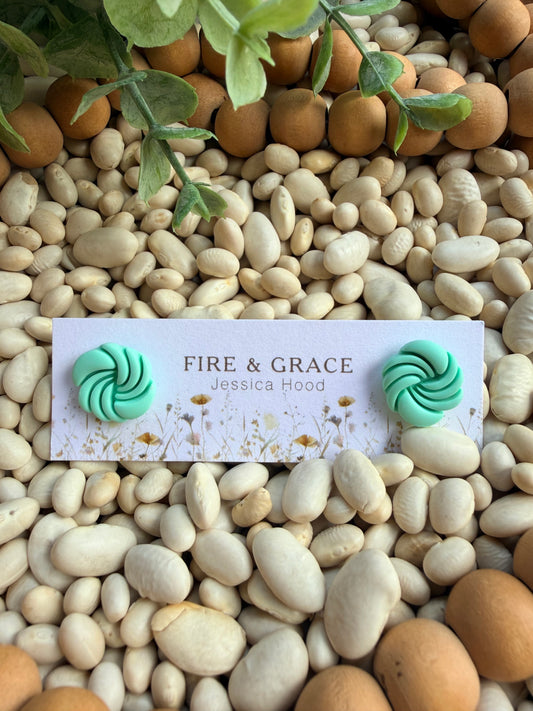 Seafoam Swirl Stud