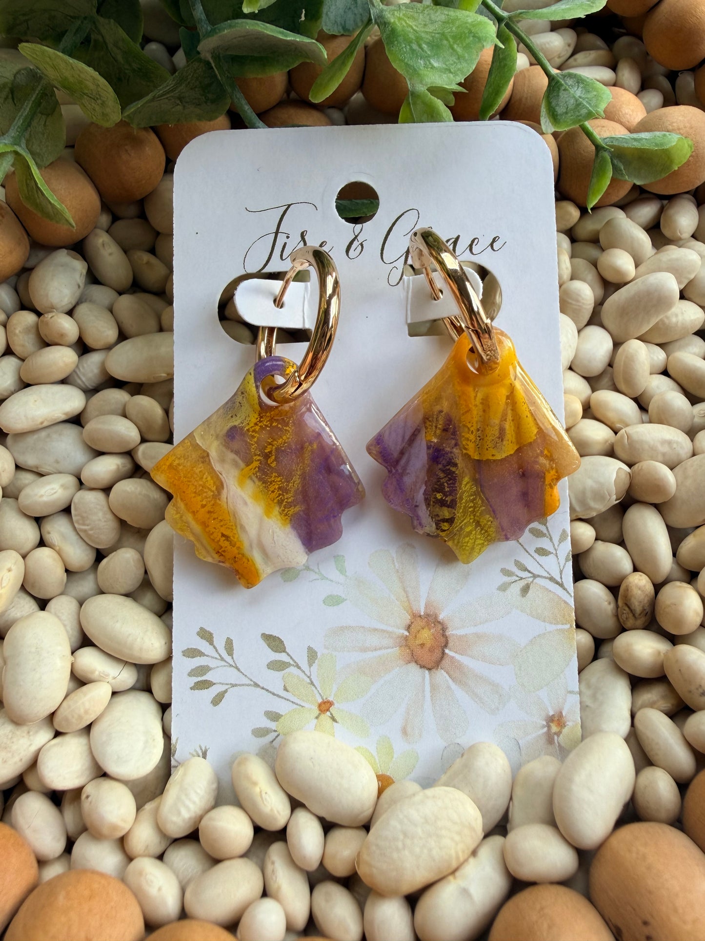 Purple & Gold Hoop 3