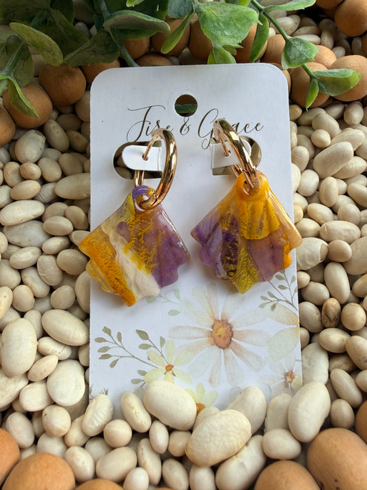 Purple & Gold Hoop 3