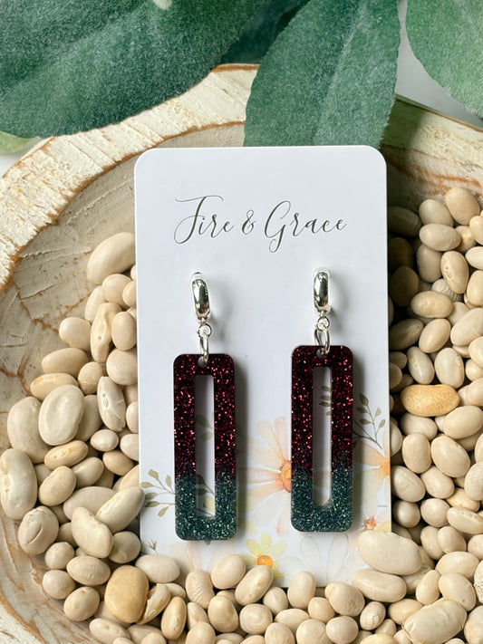 Maroon & Gray Sparkle