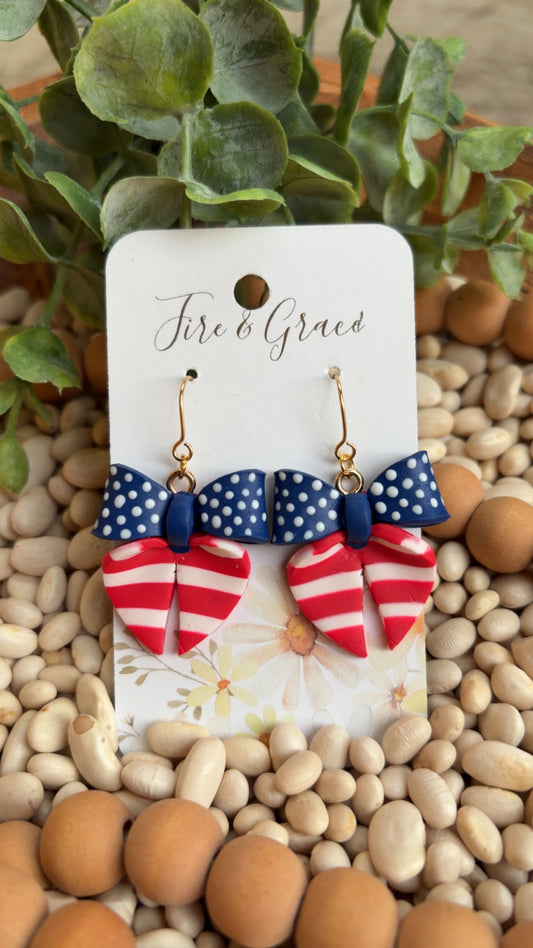 Stars and Strips Bow Dangle