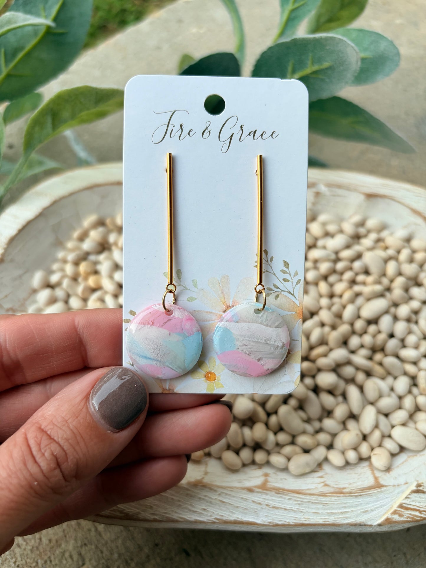 Pink and Blue Dangle 2