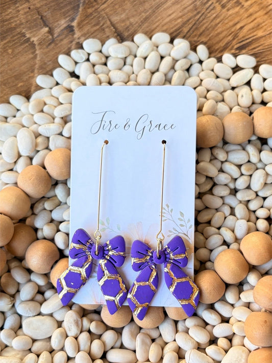 Mardi Gras Purple Bow