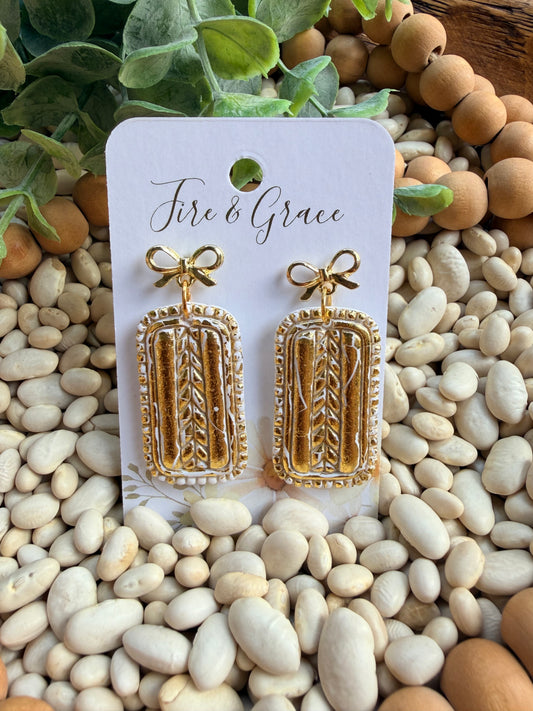 Golden Crochet Dangle