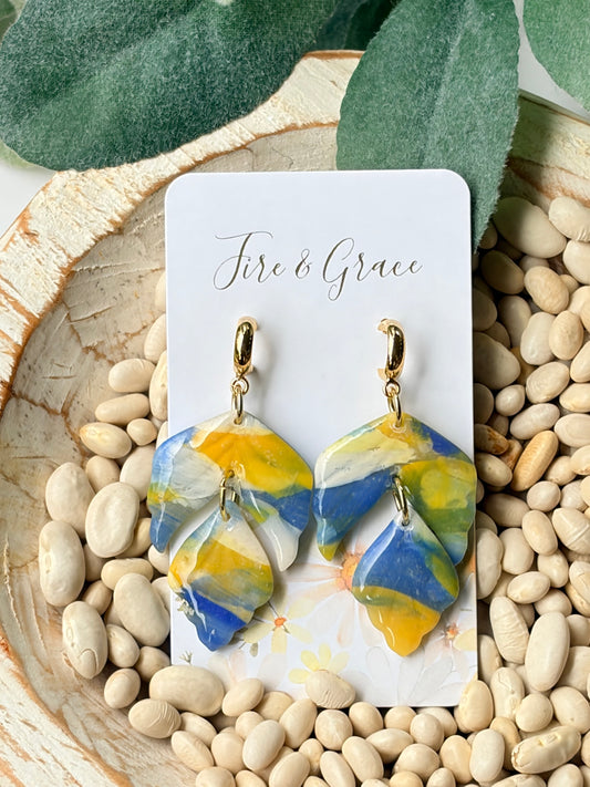 Blue & Gold Dangle 3