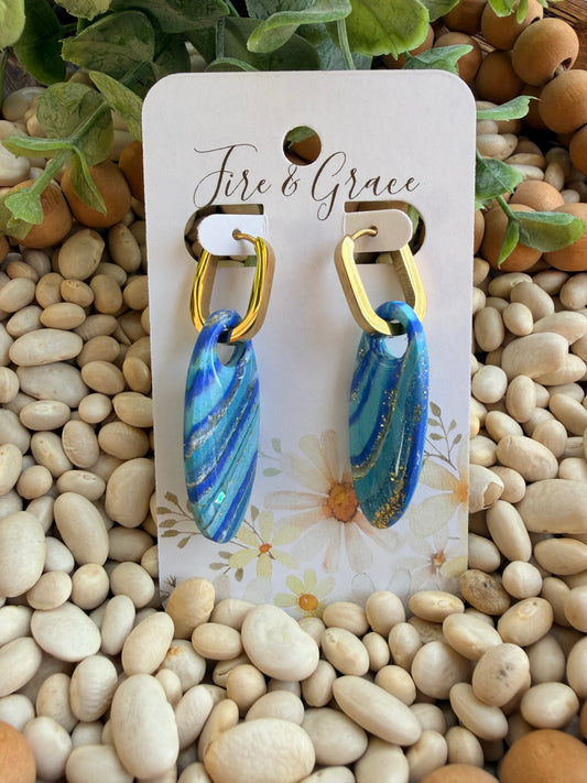 Blue Swirl Hoop 1