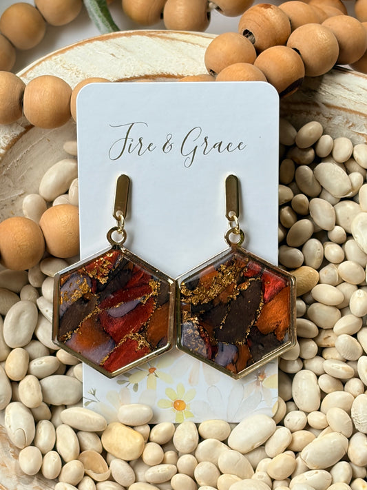 Fall Inspo. Hexagon Dangle 1