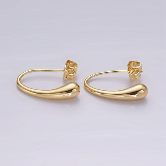Molten Drop Minimalist French Hook Earrings
