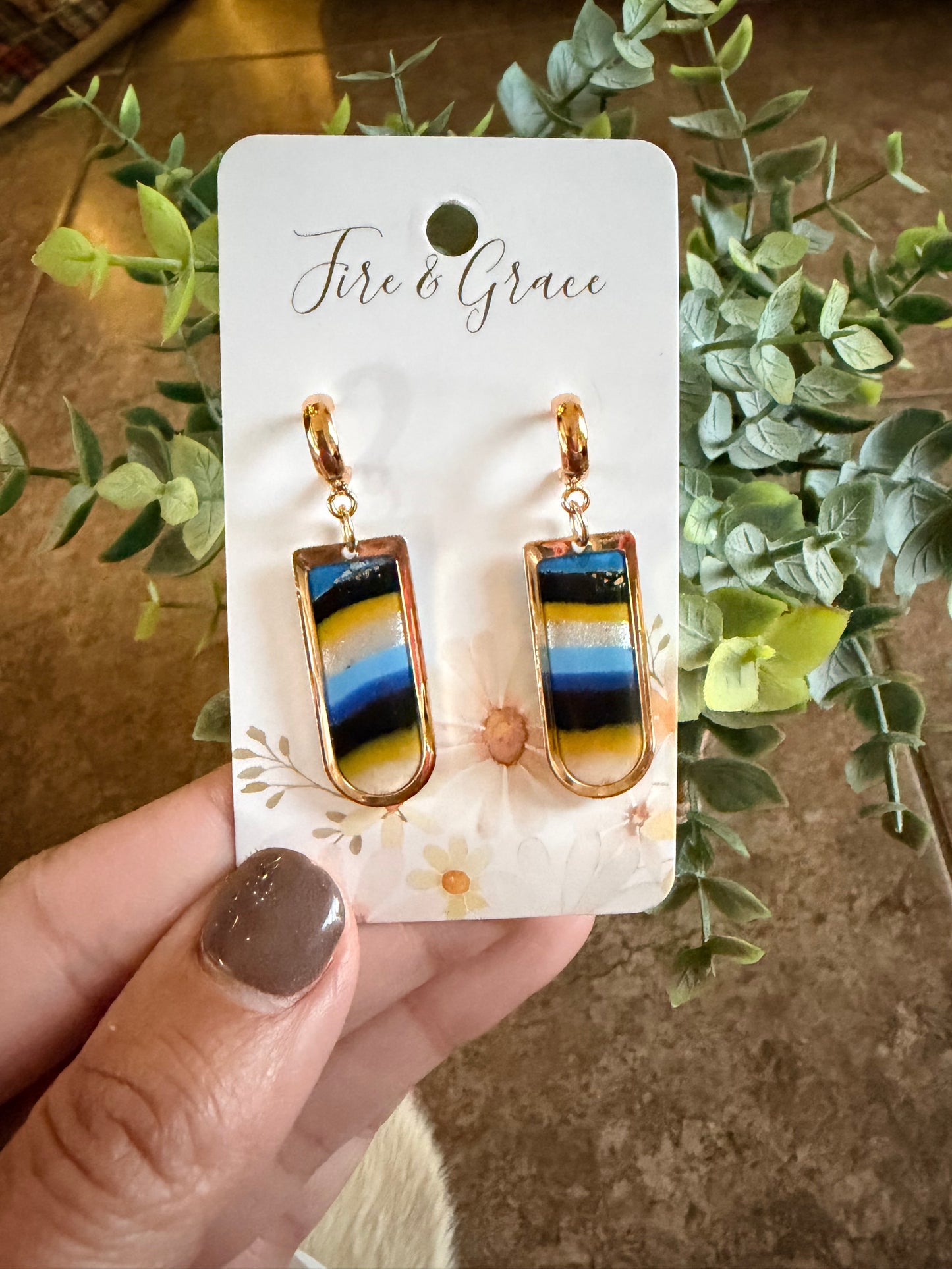 Blue & Yellow Dangle