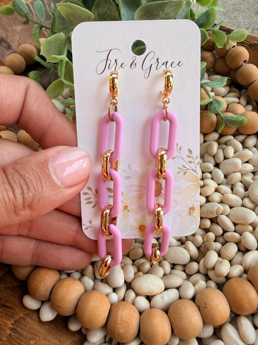 Pink Chain Dangle
