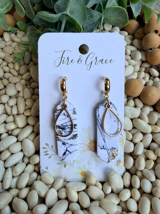 Black, White & Gold Swirl