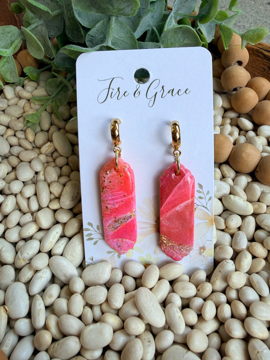 Pink Swirl Dangle 1