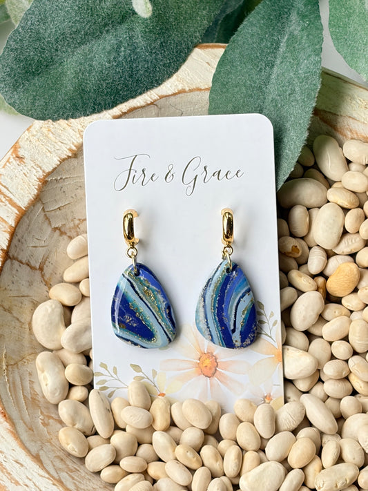 Blue Agate Teardrop 3