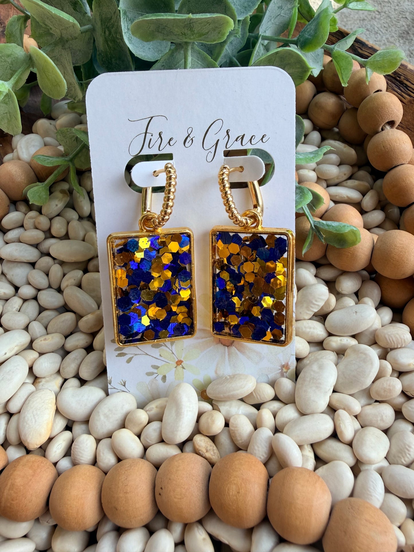 Blue & Gold Rectangle