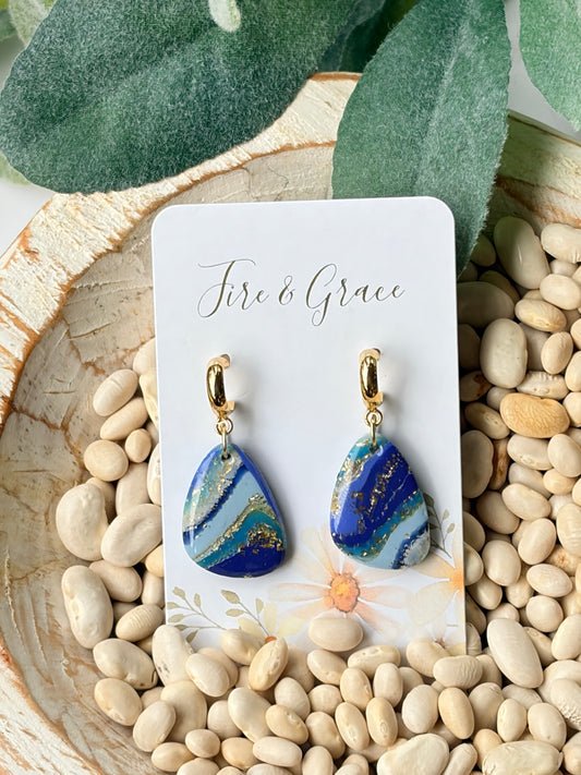 Blue Agate Teardrop 2