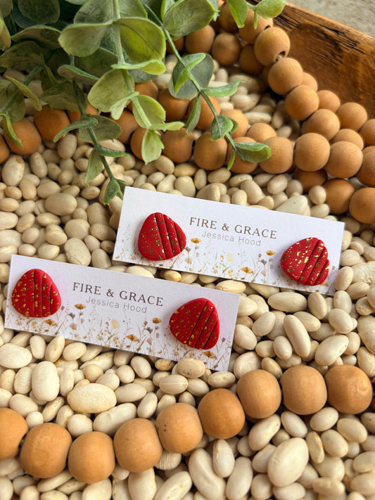 Red & Gold Stud