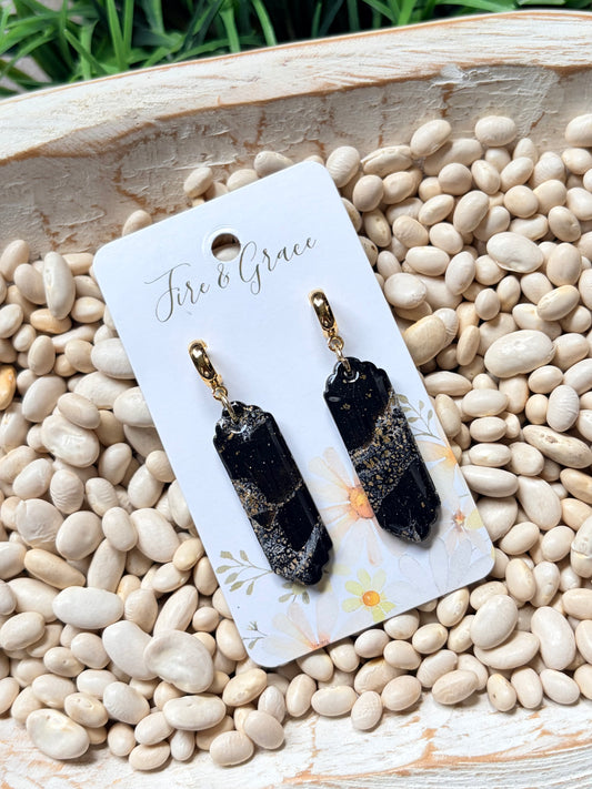 Black Marbled Dangle