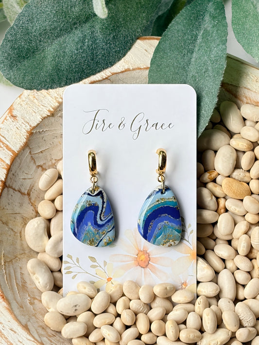 Blue Agate Teardrop 1