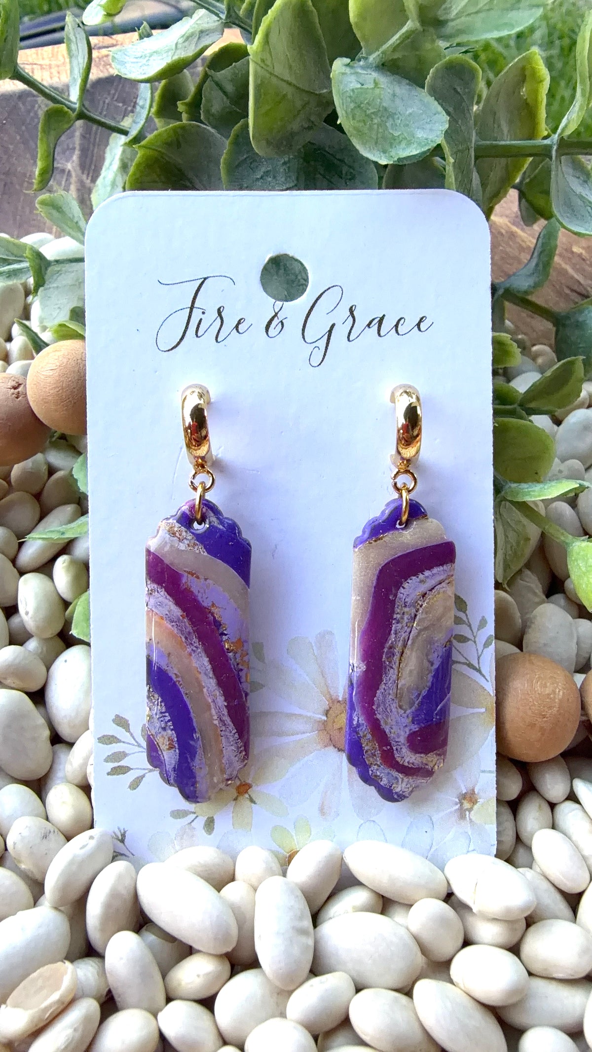 Purple Agate Dangle